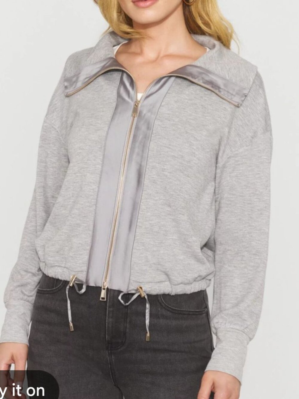 nwt WHITE HOUSE BLACK MARKET satin trim knit jacket s